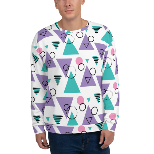Memphis Colorful Pattern 03 All-Over Print Unisex Sweatshirt