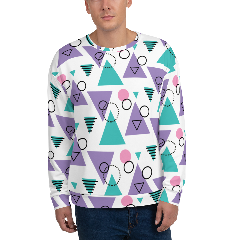 Memphis Colorful Pattern 03 All-Over Print Unisex Sweatshirt