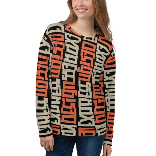 Design Express Typography Pattern All-Over Print Unisex Sweatshirt
