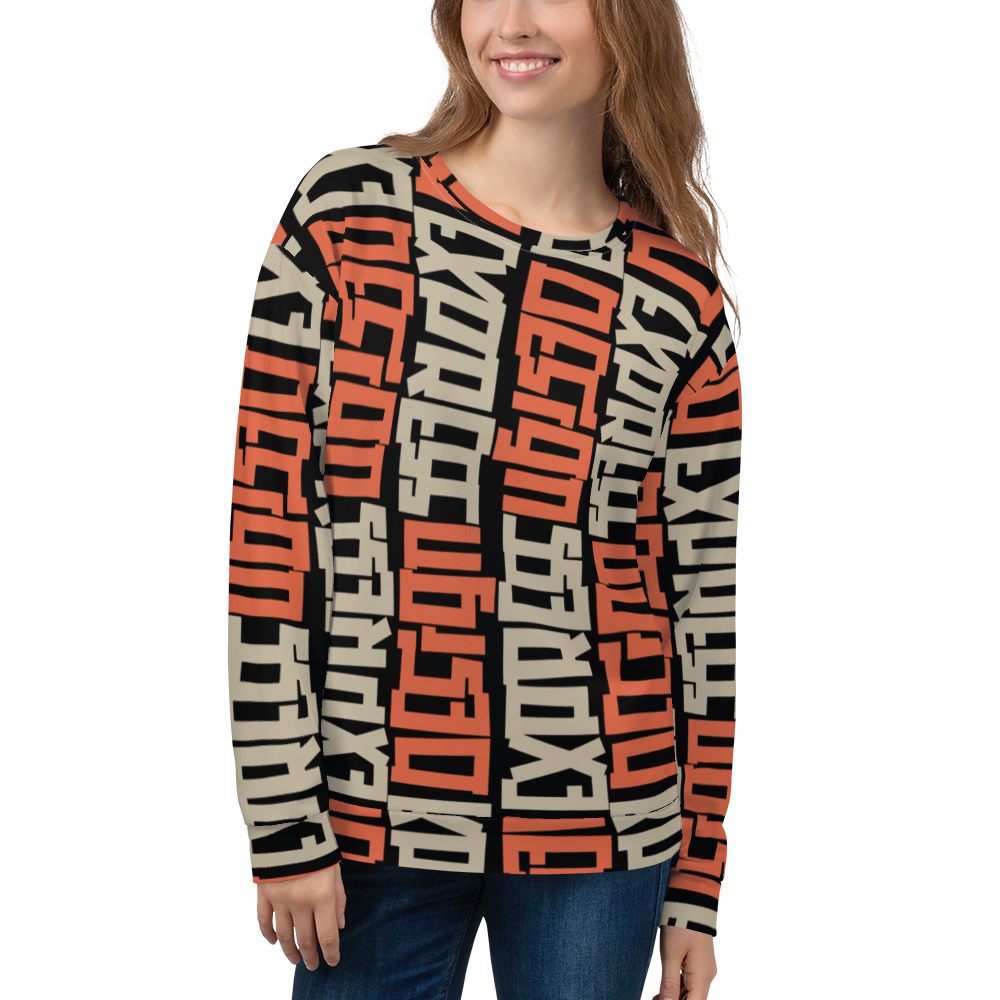 Design Express Typography Pattern All-Over Print Unisex Sweatshirt