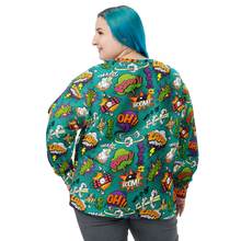 Comic Text Pattern Unisex Sweatshirt