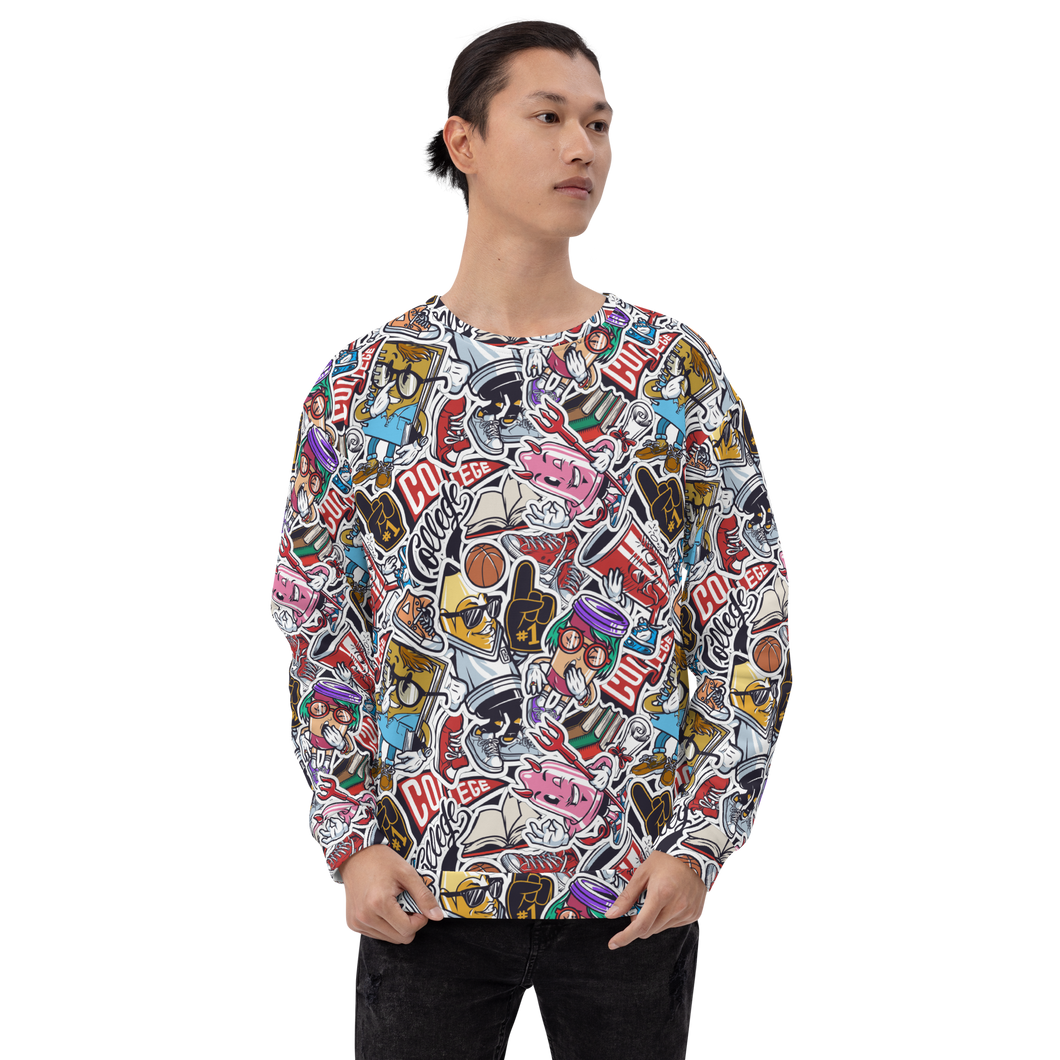 Street Art College Pattern Unisex Sweatshirt