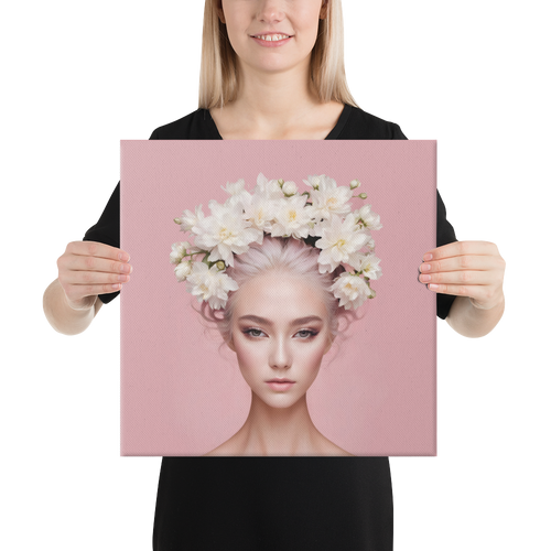 Pink Female Art Canvas Print