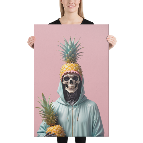 Skull Pineapple Canvas Print