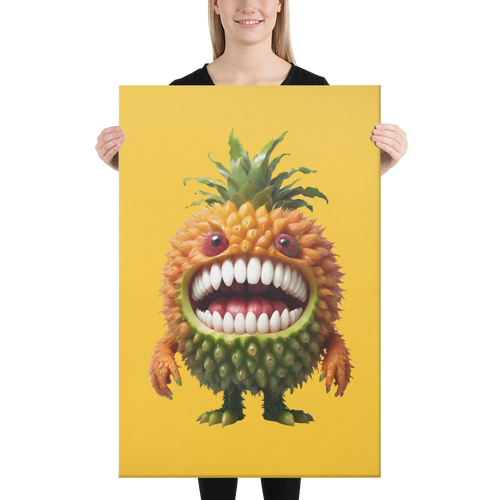Pineapple Monster Canvas Print Art