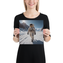 Astronaut Snow Poster Print