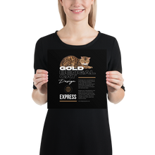 Gold Bengal Cat Poster Print Art