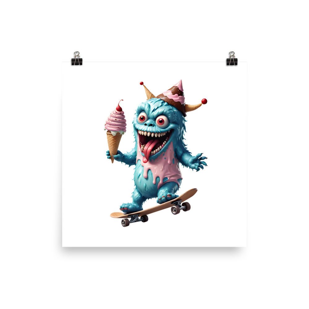 Ice Cream Monster Poster Print
