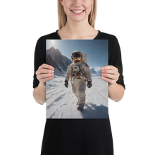 Astronaut Snow Poster Print