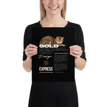 Gold Bengal Cat Poster Print Art