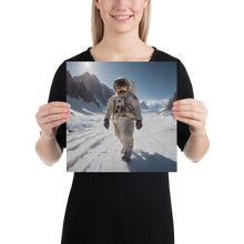 Astronaut Snow Poster Print