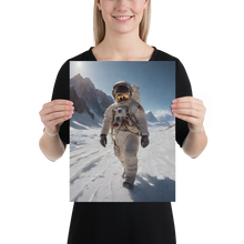 Astronaut Snow Poster Print