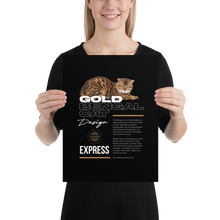 Gold Bengal Cat Poster Print Art