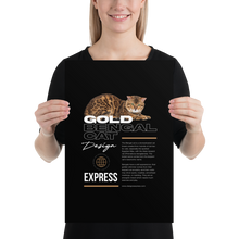 Gold Bengal Cat Poster Print Art