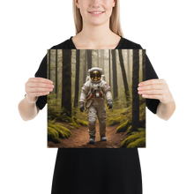 Astronout in the Forest Poster Print