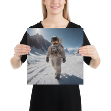 Astronaut Snow Poster Print