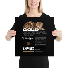 Gold Bengal Cat Poster Print Art