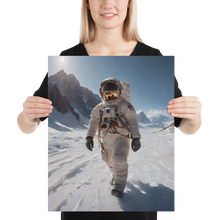 Astronaut Snow Poster Print