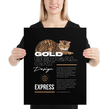 Gold Bengal Cat Poster Print Art