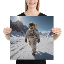 Astronaut Snow Poster Print