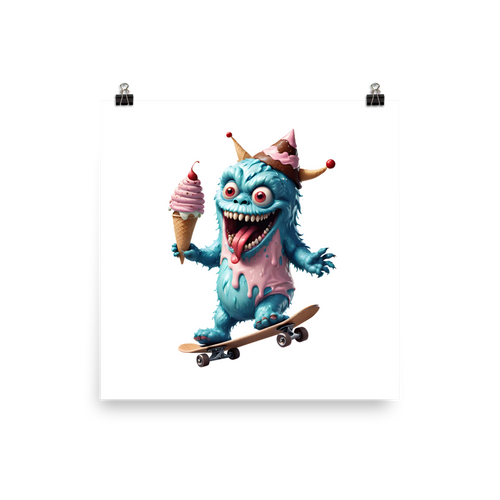 Ice Cream Monster Poster Print