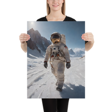 Astronaut Snow Poster Print