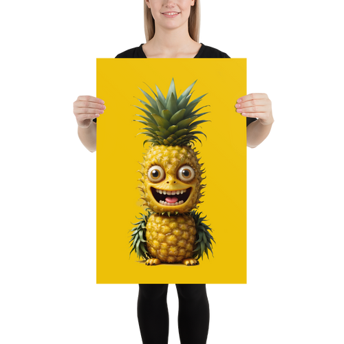 Unforgotable Funny Pineapple Poster Print