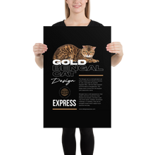 Gold Bengal Cat Poster Print Art