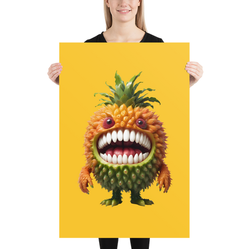 Pineapple Monster Poster Print Art