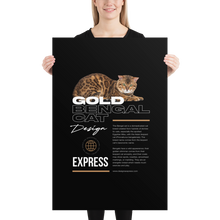 Gold Bengal Cat Poster Print Art