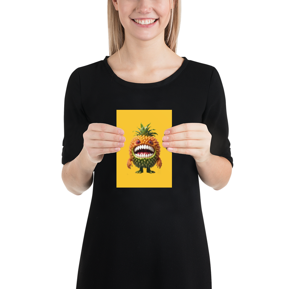 Pineapple Monster Poster Print Art