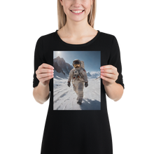 Astronaut Snow Poster Print