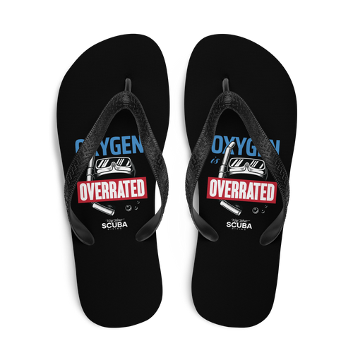 Oxygen is Overrated KWSD Logo Potrait Flip Flops
