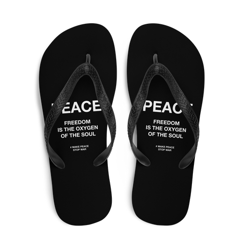 Freedom is the oxygen of the soul Flip Flops