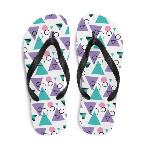 Memphis Colorful Pattern 03 Flip-Flops