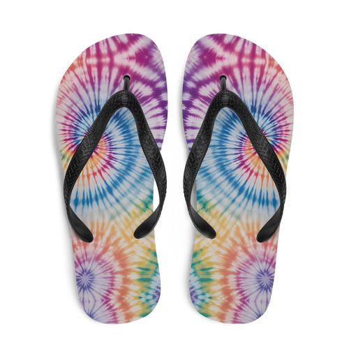 Tie Dye Colorful Pineapple Flip-Flops