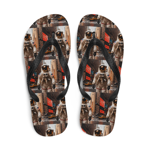 Astronout in the City Flip Flops