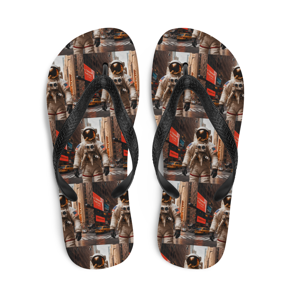 Astronout in the City Flip Flops