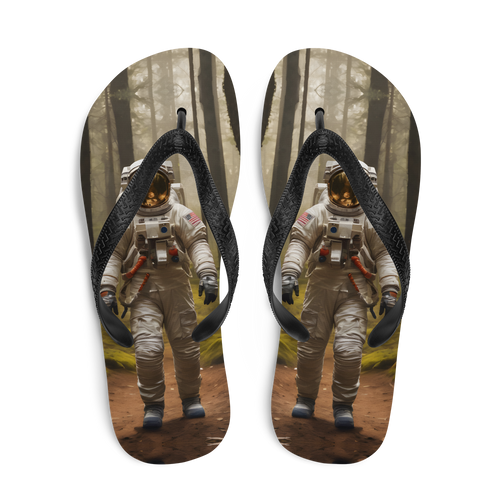 Astronout in the Forest Flip Flops