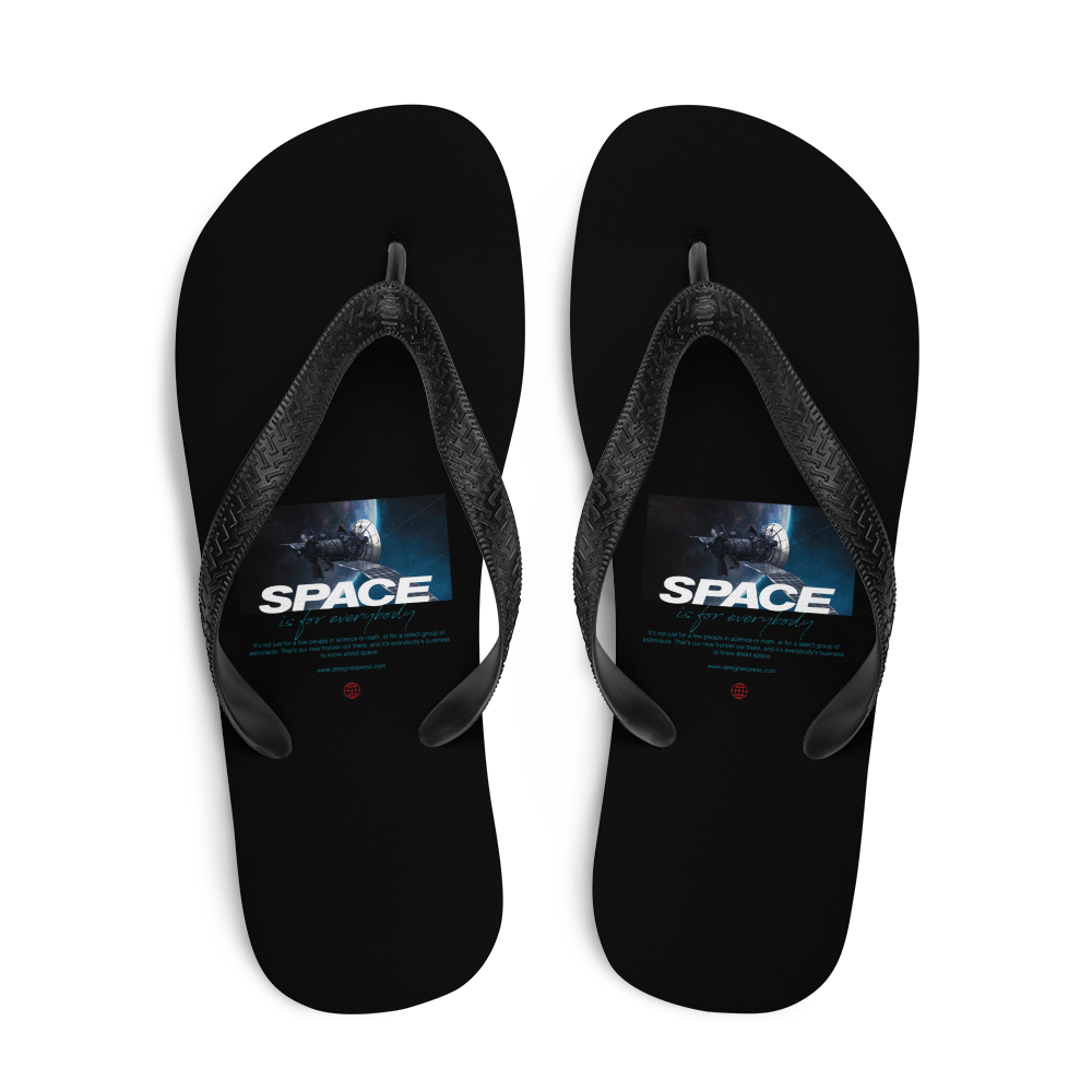 Space is for Everybody Flip Flops