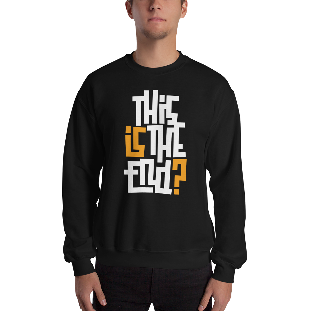 IS/THIS IS THE END? White Yellow Unisex Sweatshirt