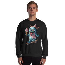 Black / S Ice Cream Monster Unisex Sweatshirt by Design Express