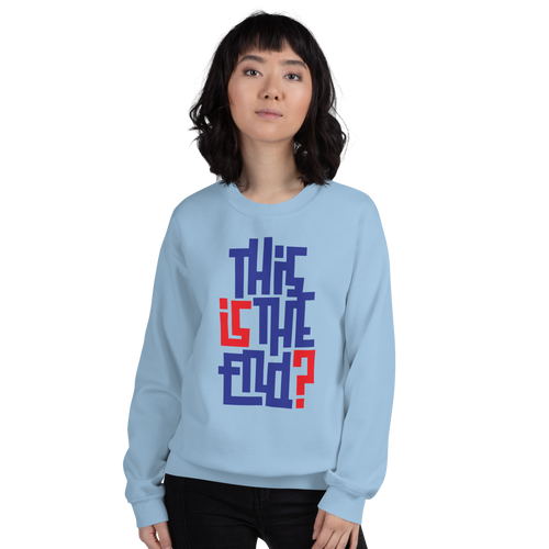 IS/THIS IS THE END? Navy Red Unisex Sweatshirt