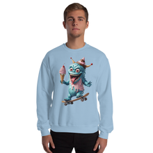 Light Blue / S Ice Cream Monster Unisex Sweatshirt by Design Express
