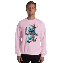 Light Pink / S Ice Cream Monster Unisex Sweatshirt by Design Express