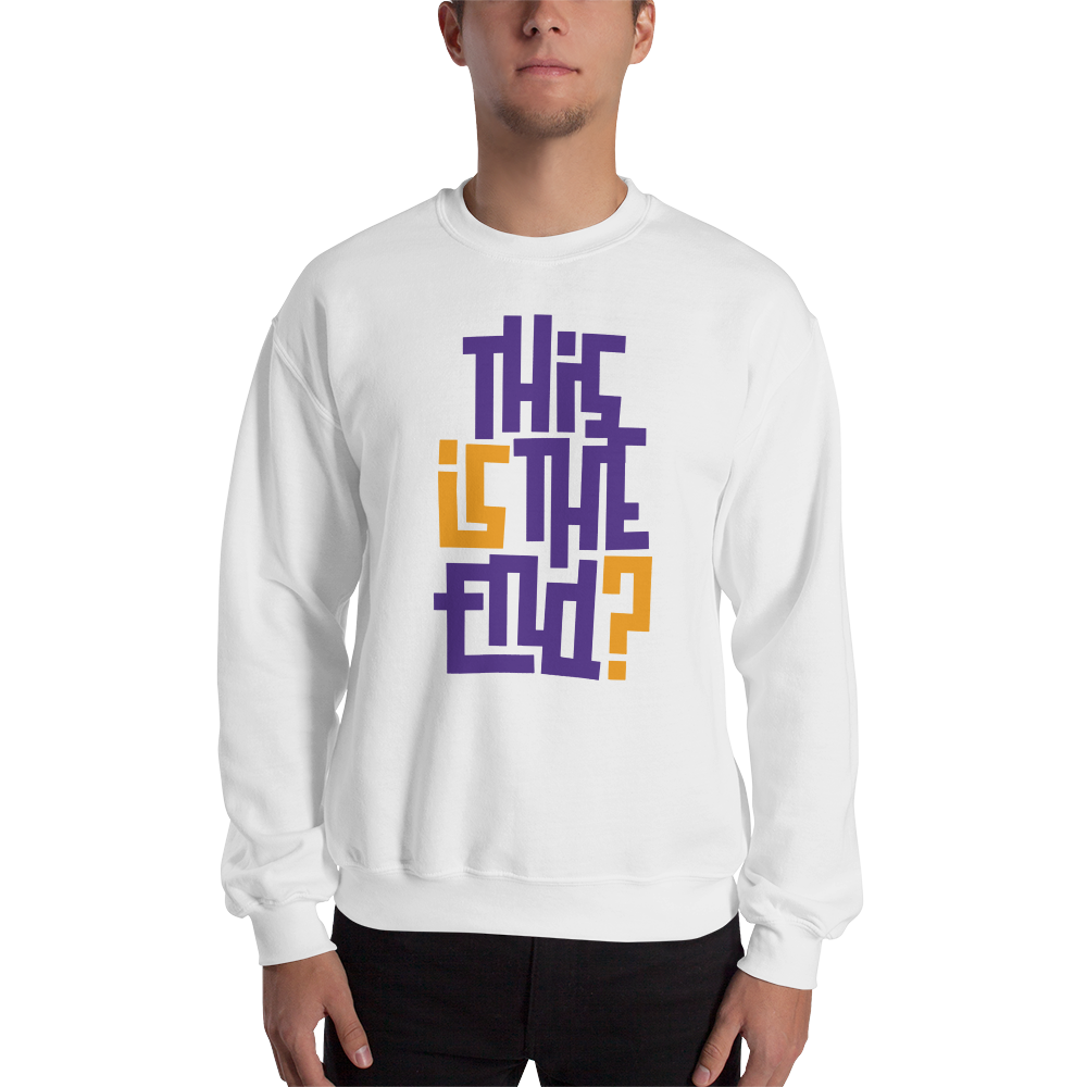 IS/THIS IS THE END? Purple Yellow Unisex Sweatshirt