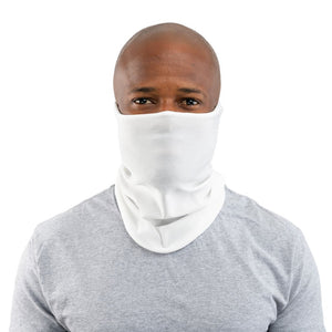 50-10000 Pcs White USA Face Defender Neck Gaiters Wholesale Bulk Lots Masks by Design Express