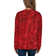 Red Rose Pattern Unisex Sweatshirt by Design Express