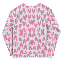 Pink Heart Pattern Unisex Sweatshirt by Design Express