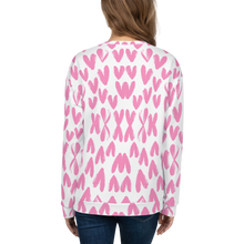 Pink Heart Pattern Unisex Sweatshirt by Design Express